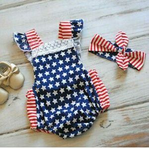 6-12 Months 4th of July Romper